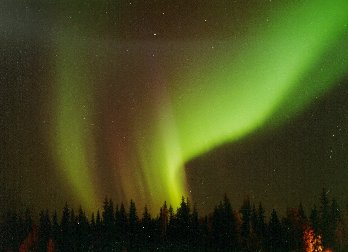 Photographie d'une 
aurore bor�ale prise en Alaska