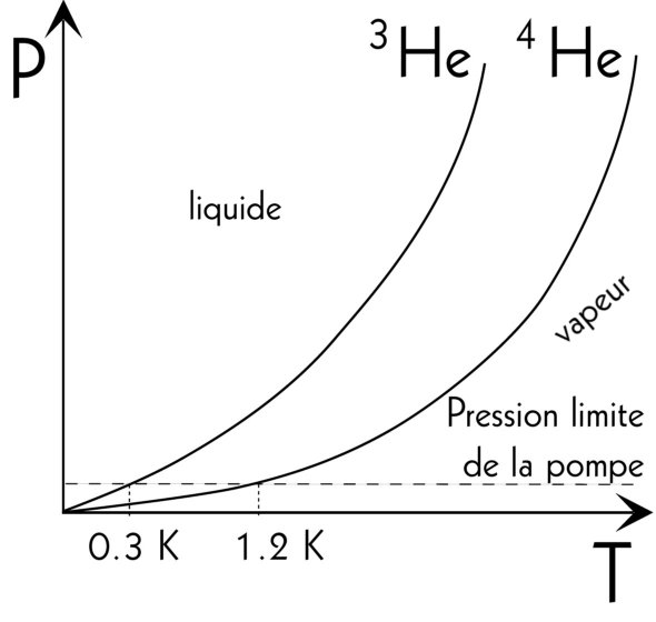 Graphique de la pression de la pression de vapeur saturante en fonction de la temp&eacute;rature