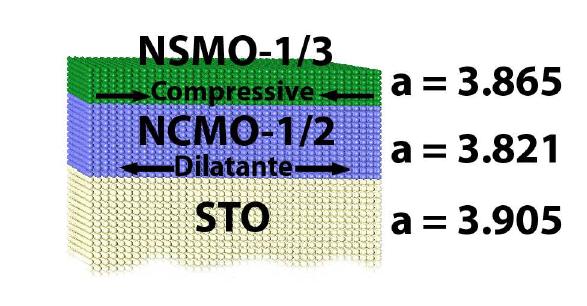 Structure de la bicouche NSMO-1/3 sur NCMO-1/2